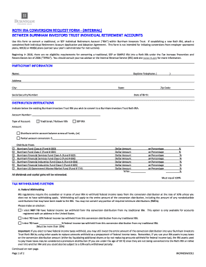 Roth IRA Conversion Request Form