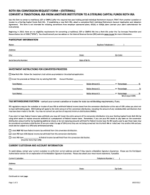 Roth IRA Conversion Request Form