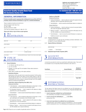 IRA Distribution Election Form
