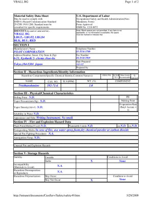 Material Safety Data Sheet
