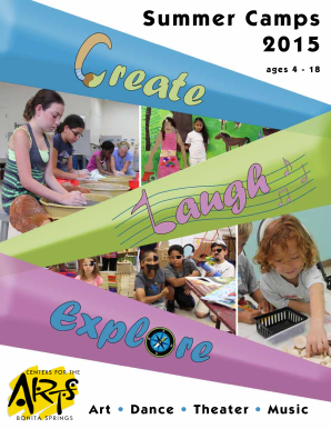 Summer Camp Schedule Template