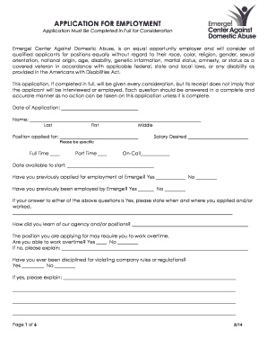 Application for Employment