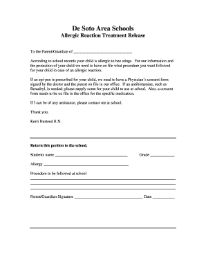 Allergic Reaction Treatment Release