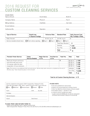 Request for Custom Cleaning Services
