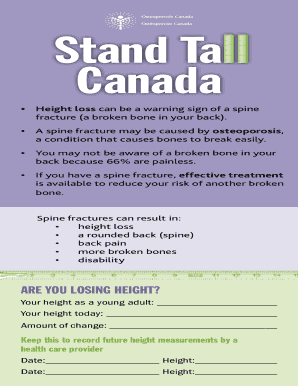 Osteoporosis Spine Fracture Height Loss Tracker