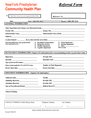 NewYork-Presbyterian Referral Form