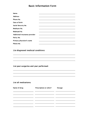 Basic Information Form