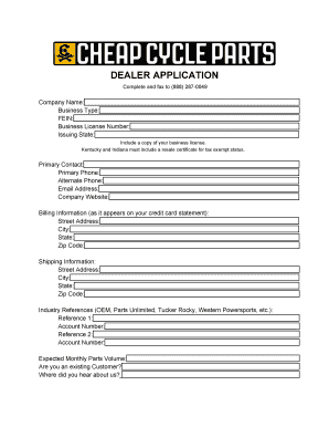Dealer Application Form