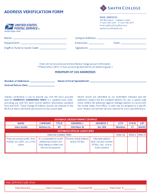 Address Verification Form