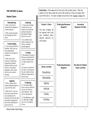The Odyssey Student Activity Guide