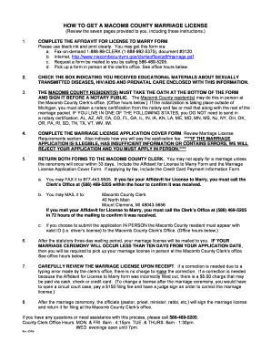 Macomb County Marriage License Application