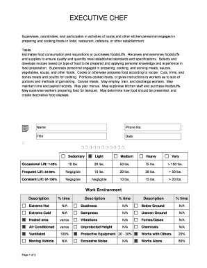 Worksite Job Analysis Form