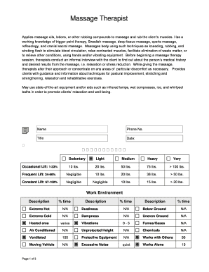 Worksite Job Analysis Form