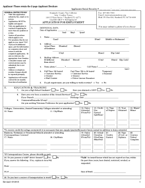 Seminole County Employment Application