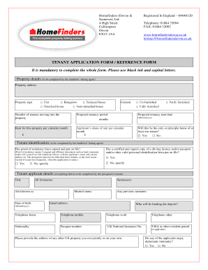 Tenant Application Form