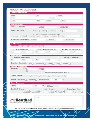 Application Data Sheet