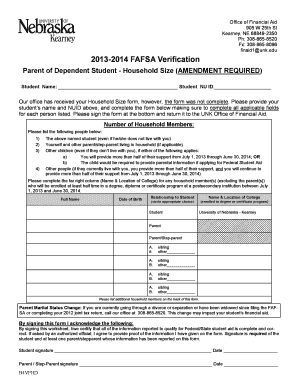 FAFSA Verification Form