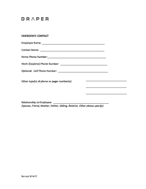 Emergency Contact Form