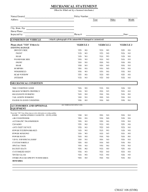 Mechanical Statement
