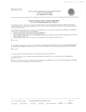 Labor Condition Application for Nonimmigrant Workers