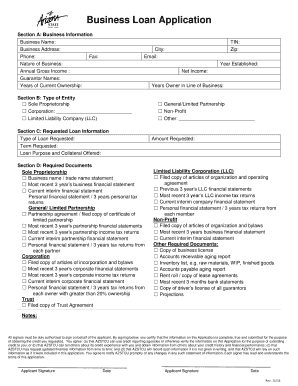 Business Loan Application Form