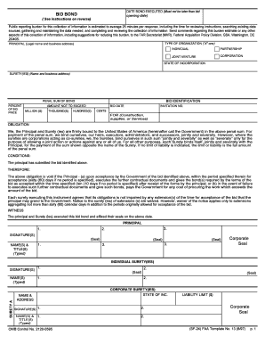 DATE BOND EXECUTED BID BOND - fastfaagov