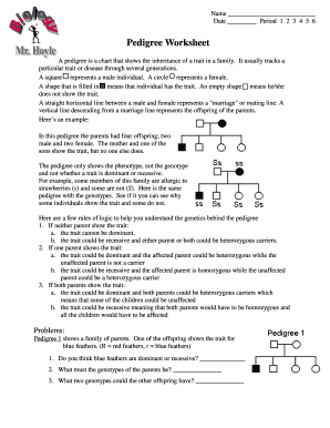 Pedigree Worksheet