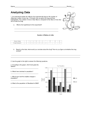 Science Worksheet: Data Analysis and Experiments