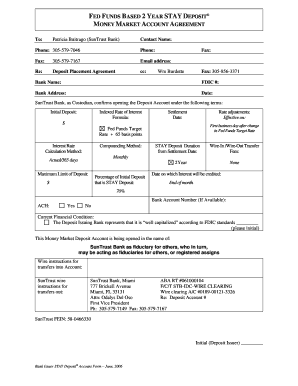 STAY Deposit Money Market Account Agreement