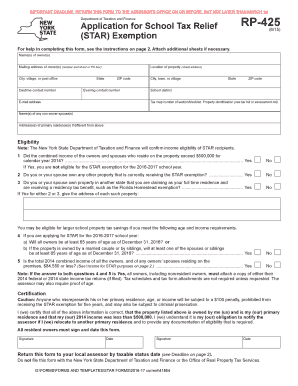 New York STAR Exemption Application