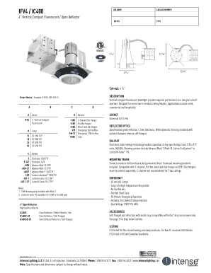 IFV4 ic400 oB naMe catalog nuMBer notes tyPe