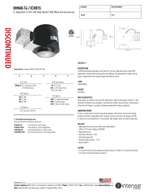 IHMA8-T4 ICH815 OB NAME CATALOG NUMBER NOTES TYPE