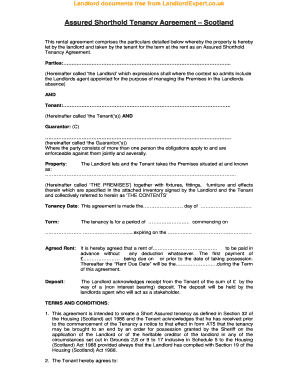 Assured Shorthold Tenancy Agreement Scotland