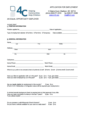 Application for Employment