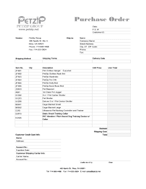 Purchase Order Template
