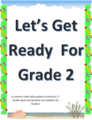 First Grade Summer Math Skills Packet