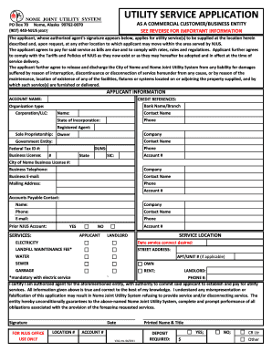 Utility Service Application