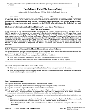 Lead-Based Paint Disclosure Form
