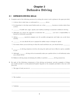 Defensive Driving Skills Workbook