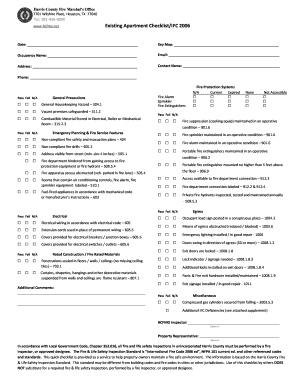 Harris County Apartment Fire Safety Checklist