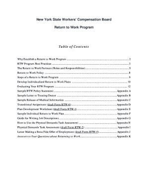 C 2 form - New York State Workers Compensation Board Return to Work