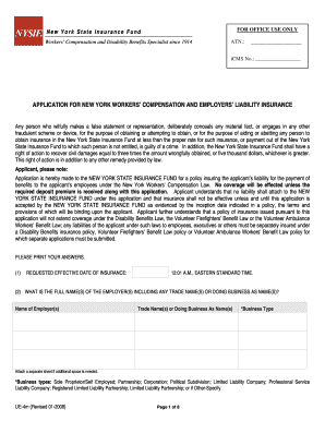 New York Workers' Compensation Insurance Application