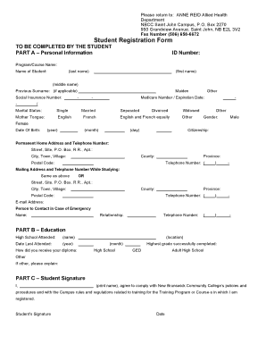Student Registration Form