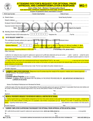 Attending Doctor's Request for Optional Prior Approval