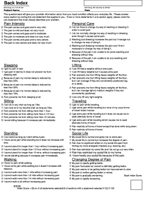 ACN Group Back Pain Questionnaire