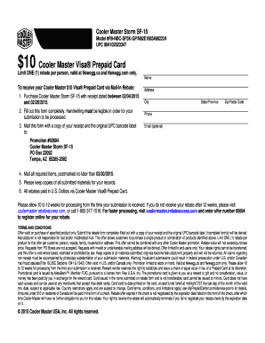 Cooler Master Rebate Form