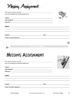 Missing Assignment Notice