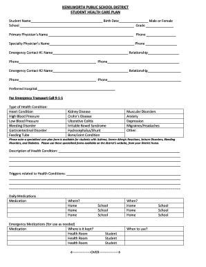 Student Health Care Plan
