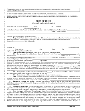 Colorado Deed of Trust