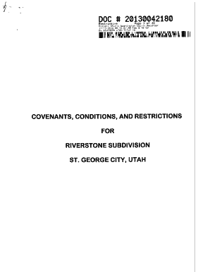 Fillable Online CCRs - Ence Homes Fax Email Print - pdfFiller